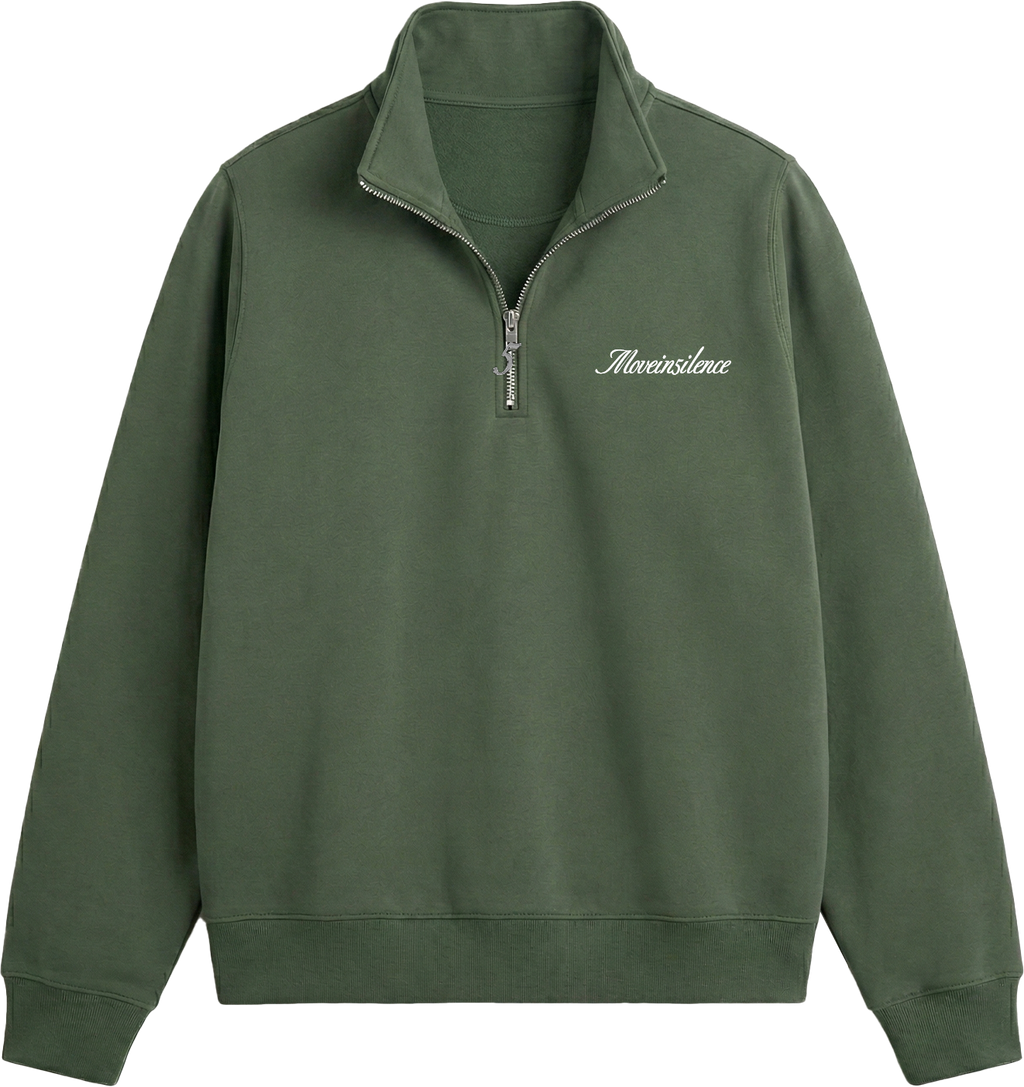 Olive Green MI5 Qtr Zip Top